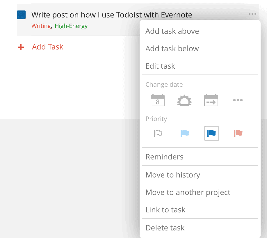 Todoist - Link Task