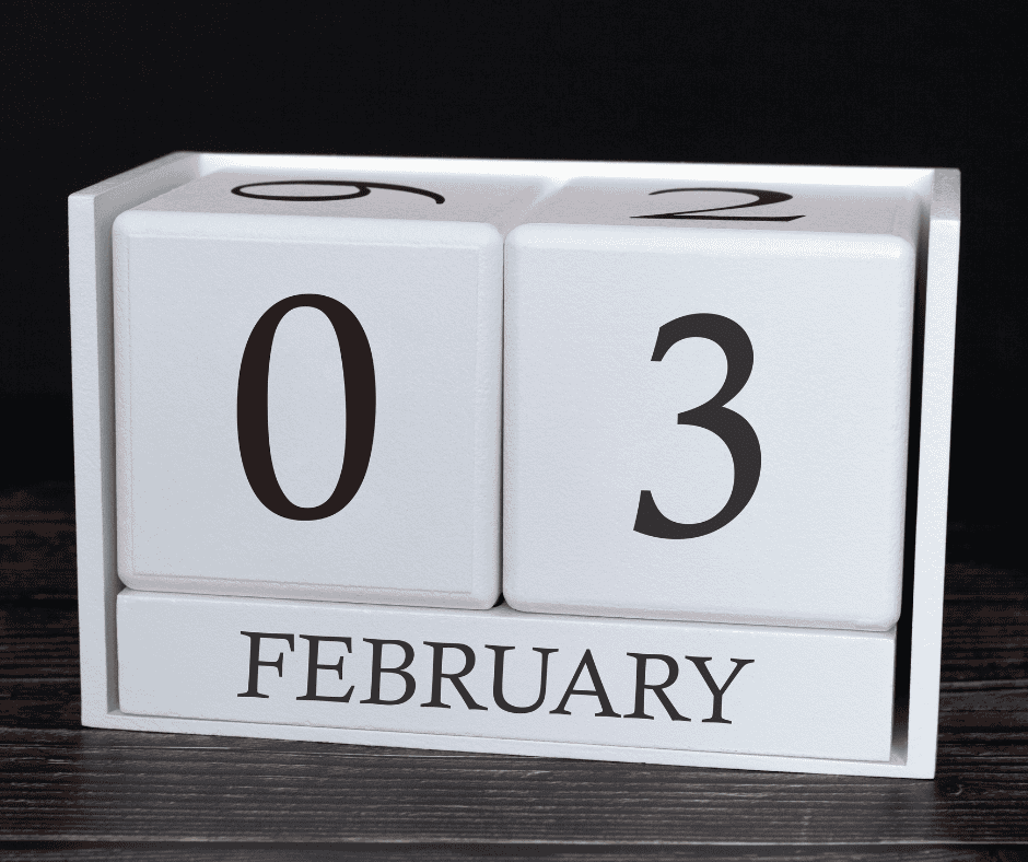 A minimalist desk calendar displaying February 3, symbolizing the quiet day after Groundhog Day and the continuation of time beyond familiar loops.