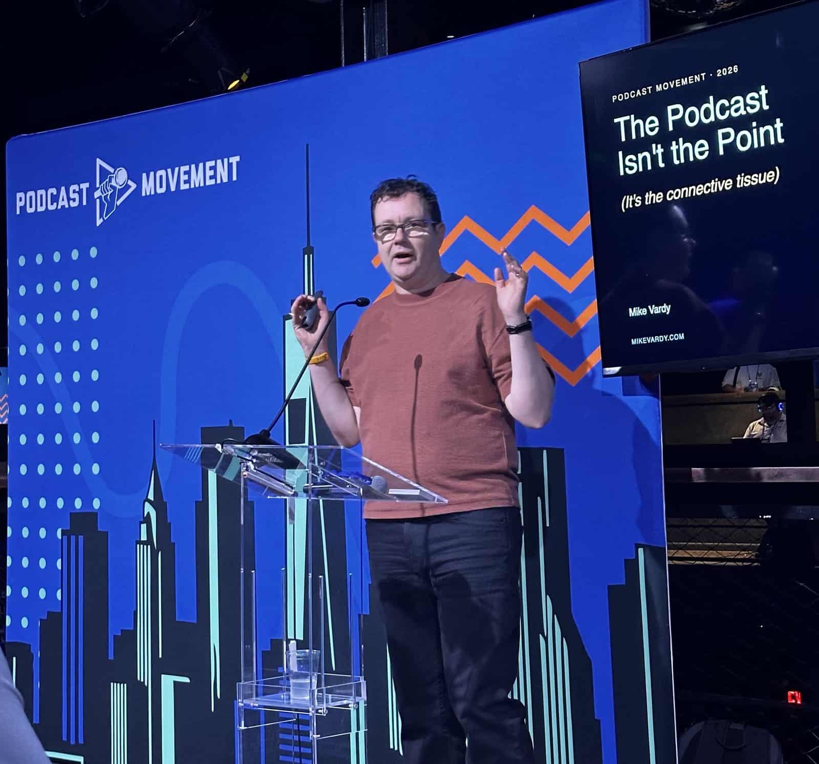 Mike Vardy at Podcast Movement, New York